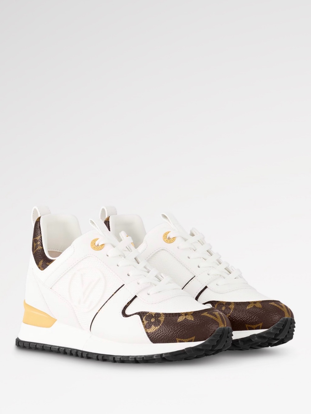 LOUIS VUITTON white leather Run Away Sneaker Sz 40 US 9.5